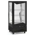 VETRINA ESPOSITIVA AD ISOLA REFRIGERATA PER PASTICCERIA - MOD. MARILYN 276 Q - STRUTTURA ESTERNA IN ALLUMINIO ANODIZZATO NERO - RIPIANI IN VETRO TEMPERATO REGOLABILI IN ALTEZZA - Temp. °C +4/+10 - ALIMENTAZIONE MONOFASE - POTENZA W 400 - CAPACITA': 275 LT