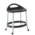 SGABELLO MAX - MOD. MAX H42 - SEDUTA IN TECNOPOLIMERO - GAMBE IN ALLUMINIO ANODIZZATO - PER USO INTERNO/ESTERNO - DIM. cm L 46 x P 40 x H 42 - NORMA CE