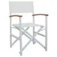 SEDIA CON BRACCIOLI - MOD. MC1415 - STRUTTURA PIEGHEVOLE IN ALLUMINIO VERNICIATO - TESSUTO IN TEXTILENE - ALTEZZA SEDUTA cm 45 - PER USO ESTERNO - DIM. cm L 45 x P 45 x h 90 - NORMA CE