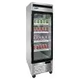 ARMADIO FRIGORIFERO IN ACCIAIO INOX - Mod. MCF8701GR - VENTILATO - CAPACITA' LT 610 - N. 1 PORTA VETRO - TEMPERATURA -17°/-20°C - Dim. cm L 68,5 x P 80,5 x h 211,2 - Norma CE