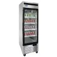 ARMADIO FRIGORIFERO IN ACCIAIO INOX - Mod. MCF8705-GR - VENTILATO - CAPACITA' LT 610 - N. 1 PORTA VETRO - TEMPERATURA 0°/+8°C - Dim. cm L 68,5 x P 80,5 x h 211,2 - Norma CE