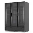 ESPOSITORE REFRIGERATO - VENTILATO - Mod. TORINO 1620 BLACK - CAPACITA' Lt 1560 - N. 3 PORTE A VETRO - TEMPERATURA +1°/+10°C - DIM. cm L 162 x P 74 x H 206,5 - NORMA CE