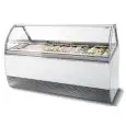 VETRINA GELATERIA - MOD. MILLENNIUM LX - VENTILATA - VETRI CURVI APRIBILI VERSO L'ALTO - UNITA' CONDENSATRICE RAFFREDDATA AD ARIA - SBRINAMENTO AD INVERSIONE DI CICLO - TEMPERATURA -16/-14°C - Norma CE