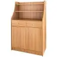 MOBILE DI SERVIZIO DA SALA ALTO - MOD. ML3100SS - Struttura e pannelli in nobilitato - N. 2 sportelli - N. 2 cassetti - Dim. cm L 95 x P 49 x h 144