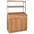 MOBILE DI SERVIZIO DA SALA - MOD. ML3212SS - Struttura e pannelli in nobilitato - N. 2 sportelli - N. 2 cassetti - Mensole a giorno - Dim. cm L 90 x P 48 x h 155