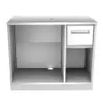 RETROBANCO BAR NEUTRO PER MACCHINA CAFFE' - MOD. BMCIL125H105 - STRUTTURA IN ACCIAIO INOX - DIM. Cm L 125 x P 66 x h 105