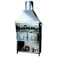 CUCINA A CARBONE VEGETALE IN ACCIAIO INOX - N° 2 Fornelli separati - CON BASE IN FERRO PLASTIFICATO - DIMENSIONI cm. L110 x P85 x h236 - Norma CE -