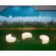 POUF LUMINOSO - MOD. MOON - POUF PER INTERNO/ESTERNO - STRUTTURA IN POLIETILENE - NORMA CE