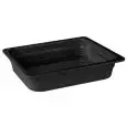 BACINELLA GASTRONOMIA IN MELAMINA NERA GN 1/2 (mm. L 325 x P 265) - RESISTENTI ALLE ROTTURE E SICURE AL CONTATTO CON OGNI ALIMENTO - LAVABILI IN LAVASTOVIGLIE