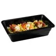 BACINELLA GASTRONOMIA IN MELAMINA NERA GN 1/4 mm. L 265 x P 162 x 65h - RESISTENTI ALLE ROTTURE E SICURE AL CONTATTO CON OGNI ALIMENTO - LAVABILI IN LAVASTOVIGLIE