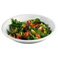 CIOTOLA ROTONDA IN MELAMINA BIANCA - RESISTENTE ALLE ROTTURE E SICURO AL CONTATTO CON OGNI ALIMENTO - LAVABILI IN LAVASTOVIGLIE - DIMENSIONI mm ø 360 x 70h