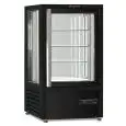 VETRINA ESPOSITIVA AD ISOLA REFRIGERATA PER PASTICCERIA - MOD. MUSA 120 R CIOCCO - ADATTA PER CIOCCOLATO - STRUTTURA ESTERNA ALLUMINIO ANODIZZATO - RIPIANI INTERNI ROTANTI - Temp. °C +14/+16 - ALIMENTAZIONE MONOFASE - CAPACITA': 120 LT - REFRIGERAZIONE VE