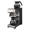 MACCHINA CAFFE' IN ACCIAIO INOSSIDABILE - MOD. MONDO - N. 2 PIASTRE CALDE - N. 1 SISTEMA DI INFUSIONE - PRODUZIONE ORARIA Lt. 18 - TEMPO PREPARAZIONE 5 MINUTI A TERMOS - POTENZA W 2140 - DIMENSIONI mm. L 195 x P 406 x 446 h