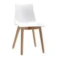 SEDIA NATURAL ZEBRA ANTISHOCK - MOD. 2805 - SCOCCA IN POLICARBONATO TRASPARENTE - TELAIO IN FAGGIO NATURALE - PER USO INTERNO - DA ASSEMBLARE - DIM. cm L 46 x P 52 x H 81 - NORMA CE