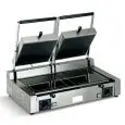 PIASTRA ELETTRICA - IN VETROCERAMICA - MOD. QEZLRLR - N.2 PIANI DI COTTURA LISCI cm 26X29 E COPERCHI RIGATI - POTENZA W 3000 - ALIMENTAZIONE V 230/50Hz MONOFASE - DIM. Cm L 70 X P 49 X h 17 - NORMA CE