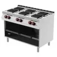 Cucina elettrica 6 piastre quadrate Desco PE073MB linea BOHEME