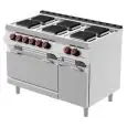 Cucina elettrica 6 piastre quadrate con forno elettrico Desco PEE73MA linea BOHEME