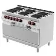 Cucina elettrica 6 piastre quadrate con forno maxi elettrico Desco PEE73MQ linea BOHEME