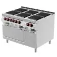 Cucina elettrica 6 piastre quadrate con forno elettrico Desco PEE93M0 linea BOHEME