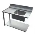 TAVOLO INGRESSO CON VASCA PER LAVASTOVIGLIE CAPOTE - MOD. PLV120 - SINISTRO/DESTRO - CON RIPIANO INFERIORE - DIM. cm. L 120 x P 76 x h 85 - Per lavastoviglie mod. X110E, X120E, X150E ed SM110TH, SM120TH, SM150TH, DH110