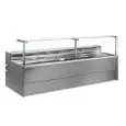 Banco alimentare refrigerato - Mod PORTHOS - Senza cella - Ventilato - Temperatura °C +0/+4 - Profondità piano espositivo: 86 cm