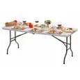 TAVOLO - Mod. PSETT - STRUTTURA IN METALLO VERNICIATO - PER USO INTERNO/ESTERNO - PIEGHEVOLE - CONFEZIONE DA N. 1 - DIMENSIONI cm L 182,9 x P 76,2 x 73,6 h - NORMA CE