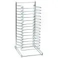 PORTATEGLIE DA BANCO - MOD. PT15 - Struttura in acciaio inox - Per teglie tonde da cm 26 a 32 - Dim. cm L 38 x P 29 x h 67 - Confezione minima da n. 4 pezzi