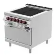 Cucina elettrica tuttapiastra con forno elettrico Desco PTE92MB linea BOHEME