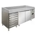 Banco pizza refrigerato in acciaio inox Klimaitalia PZF02C