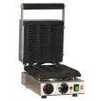 MACCHINA PER WAFFEL - MOD. PIASTRA WB1 - PIASTRA IN LEGA DI ALLUMINIO E TITANIO - N. 1 PIASTRA PER WAFFEL A PANNOCCHIA - ALIMENTAZIONE V 230/50Hz MONOFASE - POTENZA W 1500 - DIM. Cm L 25,5 X P 41 X h 23 - NORMA CE