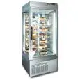 VETRINA REFRIGERATA CON ESPOSIZIONE PANORAMICA PER PASTICCERIA E GELATERIA - MOD. TEK/3 - STRUTTURA ESTERNA IN ALLUMINIO ANODIZZATO - VETRO BASSO EMISSIVO - TEMP. °C +5/-25 - ALIMENTAZIONE MONOFASE - POTENZA W 550 - REFRIGERAZIONE VENTILATA - GAS REFRIGER