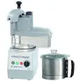 ABBINATO CUTTER E TAGLIAVERDURE PROFESSIONALE - Mod. R 402 V.V. - Capacità vasca in ACCIAIO INOX lt 4,5 - Capacità coperti da 20 a 100 - Con variatore di velocità - Potenza W 1000 - Dimensioni cm L 32 x P 30,4 x 59h