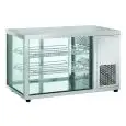 Espositore da banco vetrina refrigerata - Mod RC 910 - Temperatura 0º/+12ºC - 2 ripiani - Porte scorrevoli posteriori - Dimensioni cm L 91 x P 52,4 x h 57,5