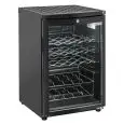 ESPOSITORE REFRIGERATO PER VINO - Mod. RCS 85B - Capacità bottiglie N. 16 - Temperatura +4/+10 °C - Potenza W 65 - Alimentazione monofase - Dimensioni cm L 50,5 x P 59 x 78,5 h - Norma CE