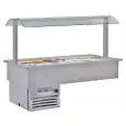 VASCA ESPOSITIVA DA INCASSO REFRIGERATA - MOD. SAMBA BAHIA - PER PESCE E CARNE - Temp. °C -2/0 - ALIMENTAZIONE MONOFASE V 230/1/50 Hz - REFRIGERAZIONE STATICA - Gas refrigerante R290 - SBRINAMENTO AUTOMATICO A PAUSA