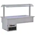 VASCA ESPOSITIVA DA INCASSO CON PIANO REFRIGERATO - MOD. SAMBA BRINA - PER GASTRONOMIA - Temp. °C -1/0 - ALIMENTAZIONE MONOFASE V 230/1/50 Hz - REFRIGERAZIONE STATICA - Gas refrigerante R290 - ILLUMINAZIONE A LED