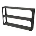 SCAFFALE PENSILE PER ESPOSIZIONE PANE - MOD. PENSILE 3 RIPIANI - N. 3 RIPIANI - DIM. Cm L 125 x P 24 x h 78