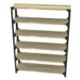 SCAFFALE PER ESPOSIZIONE PANE - MOD. SCAFFALE 6 RIPIANI - N. 6 RIPIANI - DIM. Cm L 125 x P 40 x h 200