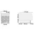 Laterale cassa per banchi serie MR 9.5 con vetro curvo - Spalle termoformate e coibentate (spessore mm 40) - Top in acciaio inox - Vano a giorno - Dimensioni cm L 78 x P 117,5 x H 85