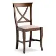 SEDIA REGINA - MOD. SD 125 - STRUTTURA IN LEGNO DI FAGGIO TINTO - SEDUTA IMBOTTITA - PER USO INTERNO - DIM. cm L 44 x P 49 x H 92 - ALTEZZA SEDUTA cm 46 - NORMA CE