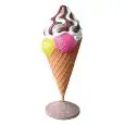 CONO GELATO CON TOPPING IN VETRORESINA TRIDIMENSIONALE - MOD. UI002 - Dimensioni cm ø 60 x 168 h