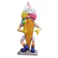 GELATO GOLOSO IN VETRORESINA TRIDIMENSIONALE - MOD. UI008 - Dimensioni cm L 100 x P 80 x 215 h