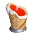POLTRONA GELATO IN VETRORESINA - MOD. UI040 - Dimensioni cm ø 65 x 72 h