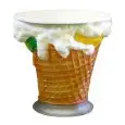 TAVOLO GELATO IN VETRORESINA - MOD. UI041 - Dimensioni cm ø 80 x 75 h