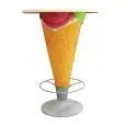 TAVOLO GELATO IN VETRORESINA - MOD. UI042 - Dimensioni cm ø 70 x 95 h
