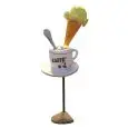 TOTEM ESPRESSO GELATO IN VETRORESINA TRIDIMENSIONALE - MOD. UI053 - Dimensioni cm L 80 x P 60 x 270 h