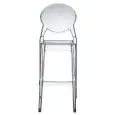 SGABELLO IGLOO - MOD. 2358 - STRUTTURA IN POLICARBONATO - COORDINABILE CON LA SEDIA IGLOO - PER USO INTERNO ED ESTERNO - IMPILABILE FINO A SEI PEZZI - ALTEZZA SEDUTA 74 cm -   - DIM. cm L 47 x P 54 x H 116 - NORMA CE
