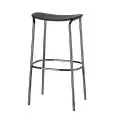 SGABELLO TRICK WOOD - MOD. 2537 - TELAIO DIAM. ø mm 20 VERNICIATO ANTRACITE - SEDUTA IN LEGNO - PER USO INTERNO - ALTEZZA SEDUTA cm 65 - DIM. cm L 45 x P 35 x H 65 - NORMA CE
