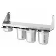 MENSOLA PORTA BACINELLE - Mod. SH416 - Per bacinelle 4 GN 1/6 - Portata max. Kg 40 - Dimensioni cm L 80 x P 20 x 15 h - Norme CE