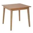 TAVOLO - MOD. SLIM / 80 - STRUTTURA E GAMBE IN LEGNO MASSELLO DI FAGGIO TINTO - GAMBE FORNITE SMONTATE - PIANO IN NOBILITATO NOCE SCURO SP. 18 mm - PER USO INTERNO - DIM. PIANO cm 80 x 80 - DIM. cm L 80 x P 80 x 74 H